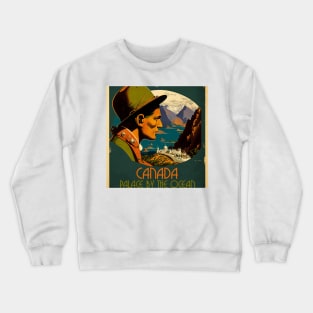 Canada Palace Vintage Travel Art Poster Crewneck Sweatshirt